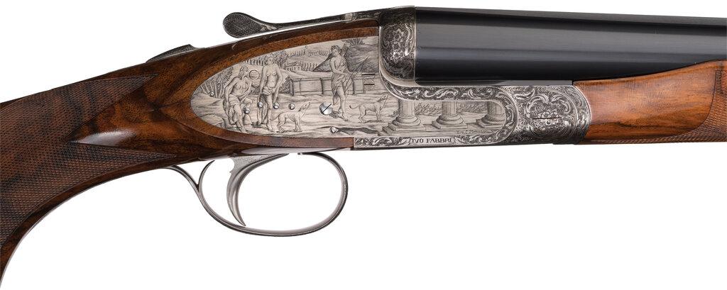 Pair of Tomasoni Goddess Diana Engraved Ivo Fabbri Shotguns