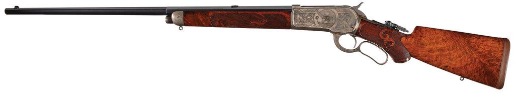 Factory Engraved Winchester Deluxe Model 1886 Rifle