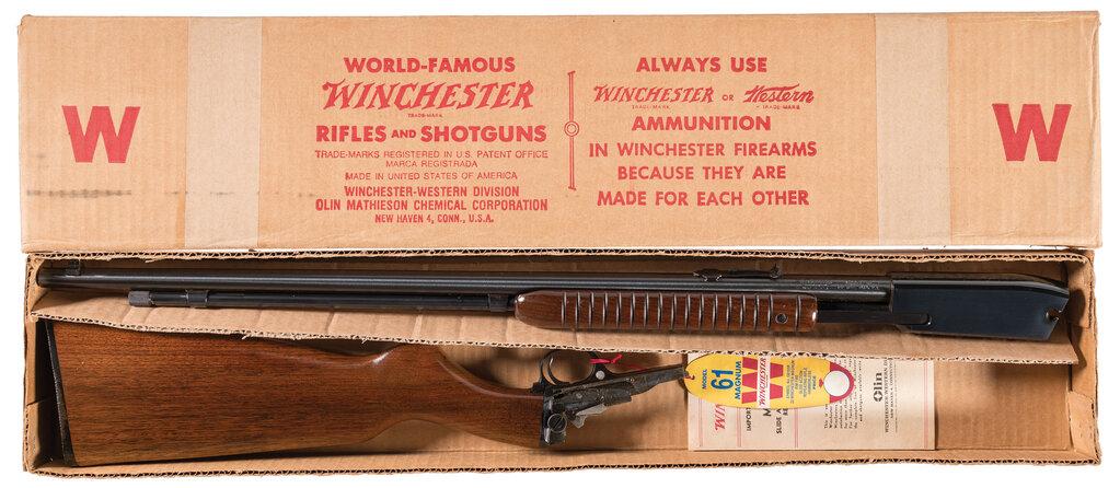 Winchester Model 61 Slide Action Rifle with Box