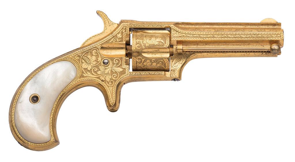 Engraved Gold Remington-Smoot New Model No. 2 Revolver