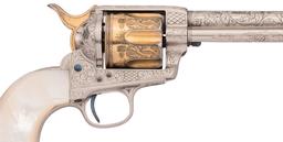 Cased Engraved Colt SAA Frontier Six Shooter Revolver