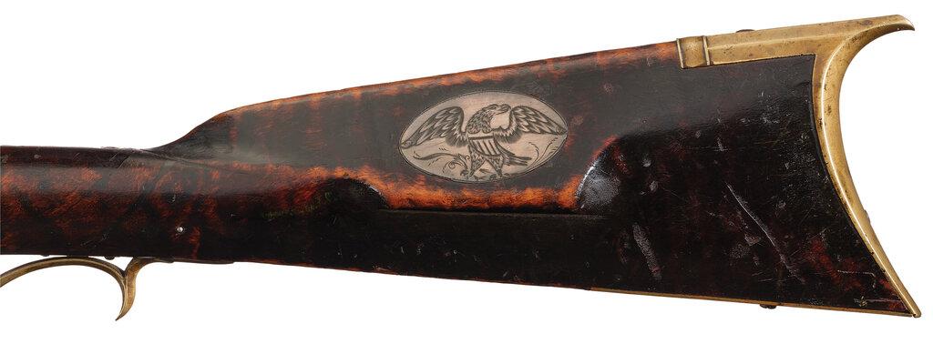 Engraved John Fleeger Percussion American Long Rifle