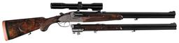 Johann Fanzoj Sidelock O/U Combination Gun Two Barrel Set