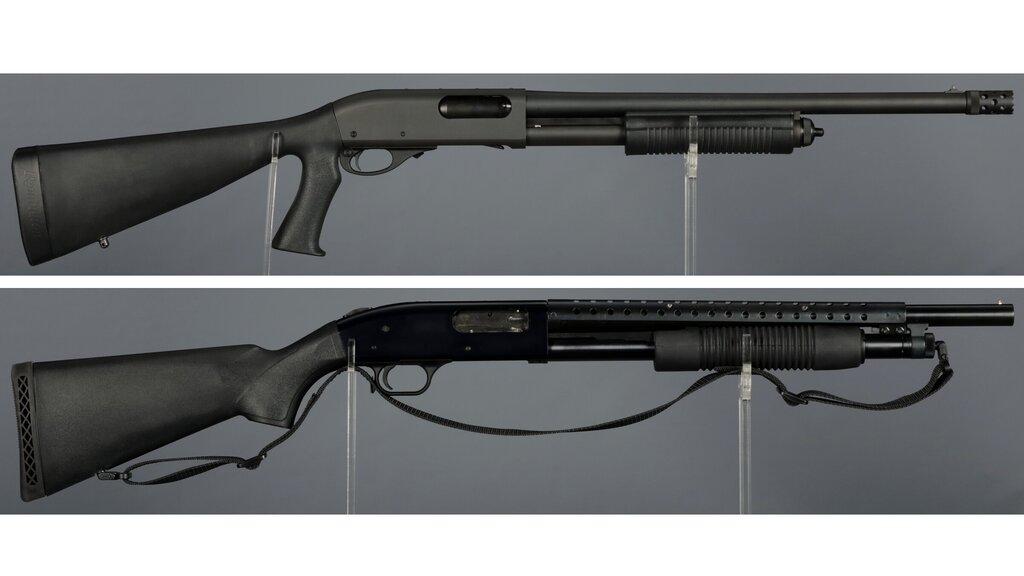 Two Slide Action Shotguns