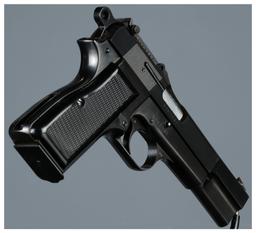 Belgian Browning High-Power Pistol with Tangent Rear Sight