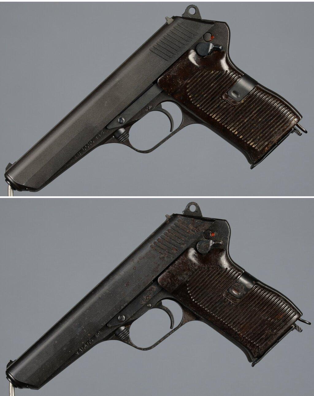 Two Czech CZ VZ52 Semi-Automatic Pistols