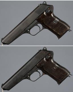 Two Czech CZ VZ52 Semi-Automatic Pistols