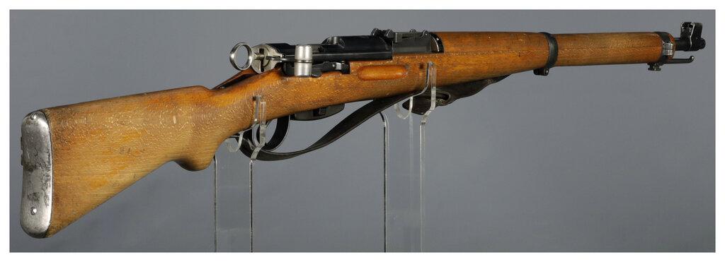 Two Swiss Straight Pull Bolt Action Rifles