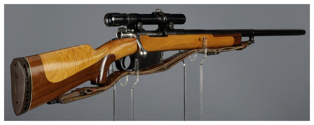 Two Military Pattern Bolt Action Sporting Rifles with Scopes