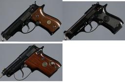 Three Beretta Semi-Automatic Pistols