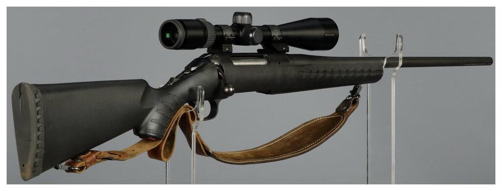 Two Ruger Bolt Action Rifles with Scopes