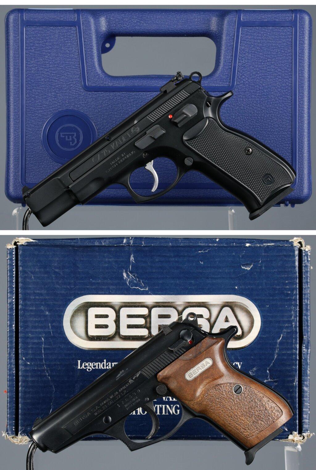 Two Semi-Automatic Rimfire Pistols with Boxes