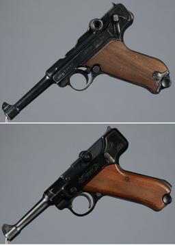 Two Luger Semi-Automatic Pistols