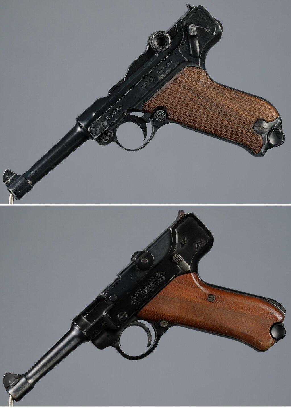 Two Luger Semi-Automatic Pistols