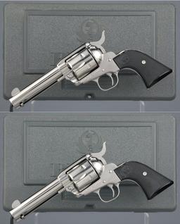 Consecutive Pair of Ruger New Vaquero Single Action Revolvers