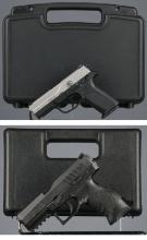 Two Semi-Automatic Pistols with Cases