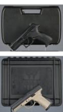 Two Semi-Automatic Pistols with Cases