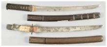 Two Japanese Wakizashi, One Signed