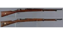 Two Swedish Carl Gustaf Model 1896 Mauser Bolt Action Rifles