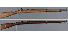 Two Swedish Carl Gustaf Model 1896 Mauser Bolt Action Rifles