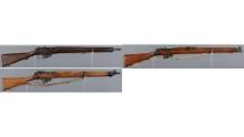 Three SMLE Military Bolt Action Rifles