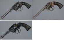 Three Colt Double Action Revolvers