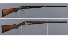 Two Parker Brothers Double Barrel Shotguns