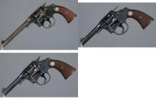 Three Colt Police Positive Double Action Revolvers