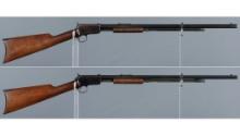 Two Winchester Model 1890 Slide Action Rifles