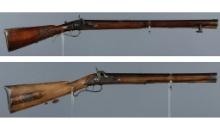 Two Antique European Percussion Jaeger Rifles