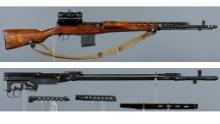 Two Soviet Tula Arsenal SVT-40 Semi-Automatic Firearms