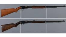 Two Winchester Model 61 Slide Action Rifles