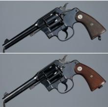 Two Colt New Service Double Action Revolvers