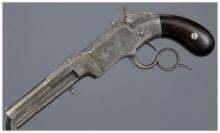 Engraved Smith & Wesson Volcanic No. 1 Lever Action Pistol