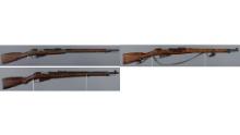 Three Finnish Military Mosin-Nagant Bolt Action Rifles