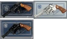 Three Smith & Wesson Double Action Revolvers with Boxes