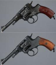 Two Soviet Tula Arsenal Model 1895 Double Action Revolvers