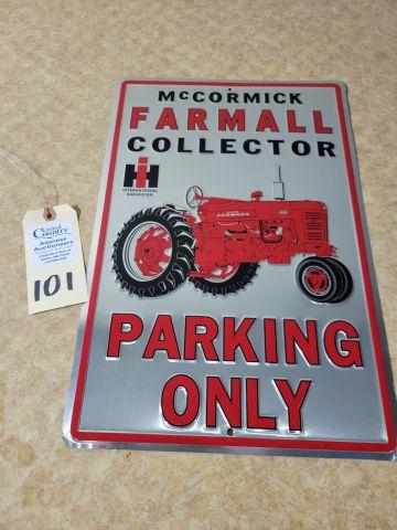 Metal Farmall Collector Parking Sign