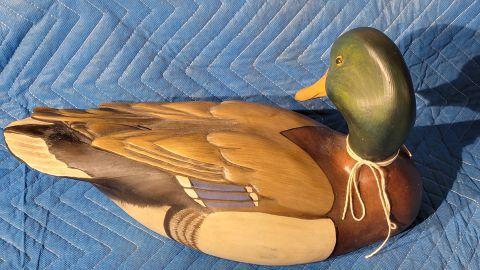 Hand Carved Wooden Duck Decoy Encore Collection