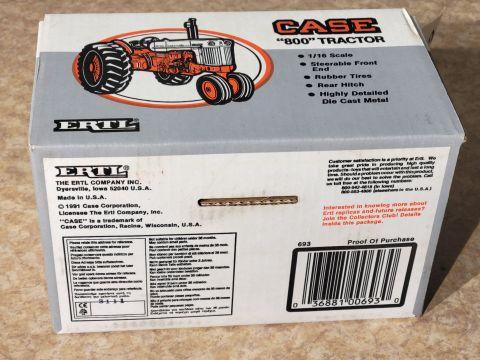 Ertl Case 800 Tractor 1/16 Die Cast New Old Stock