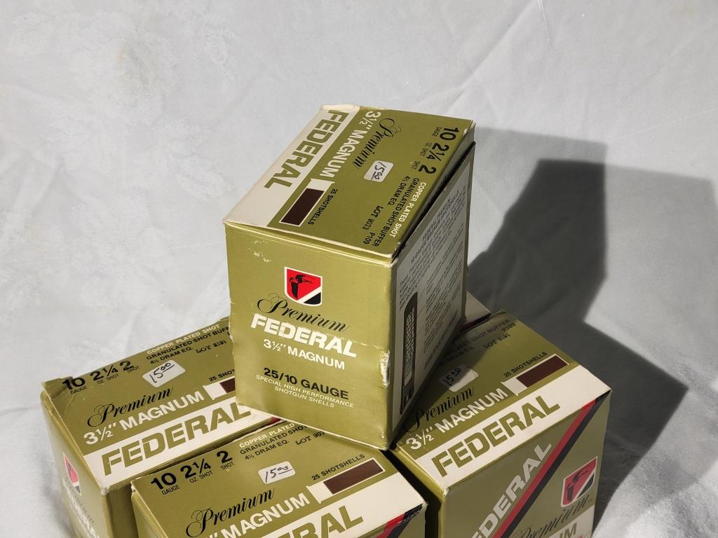 (5) Boxes Federal 10ga 3 ½” Mag 2#