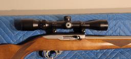 Ruger Model 10-22 stainless 22LR with BARSKA scope