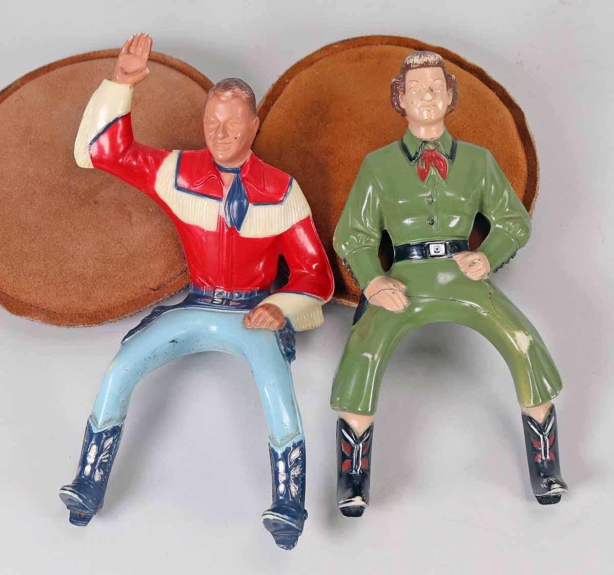 Roy Rodgers, Dale Evans, Trigger & Buttermilk, Bullet Toy Figures, Ca. 1950's