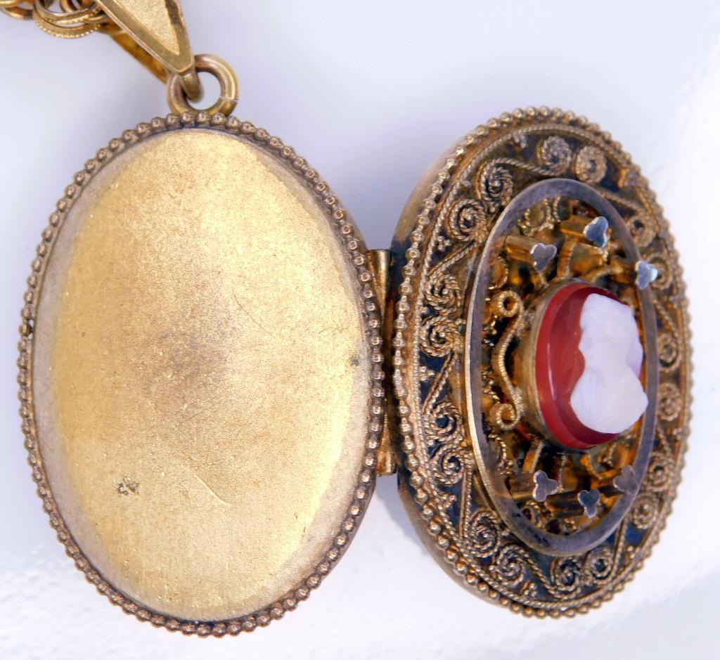 W.S. & Blackinton Cameo Locket Pendant