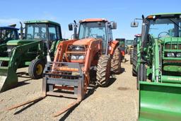 KUBOTA M100X 4WD C/A W/ LDR AND PALLET FORKS