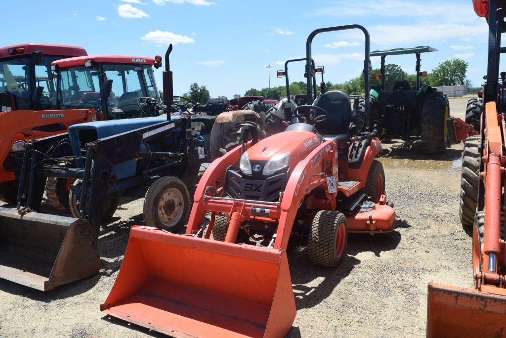 KUBOTA BX2680 4WD ROPS W/ LDR AND BUCKET AND BELLY MOWER