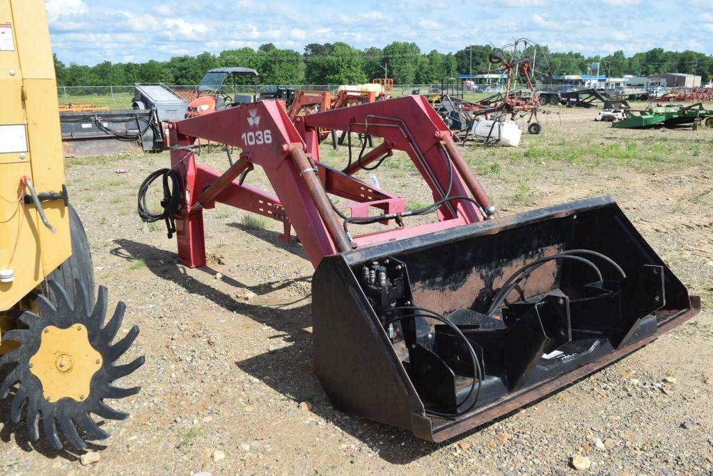 MF 1036 LOADER W/ BRACKETS AND BUCKET