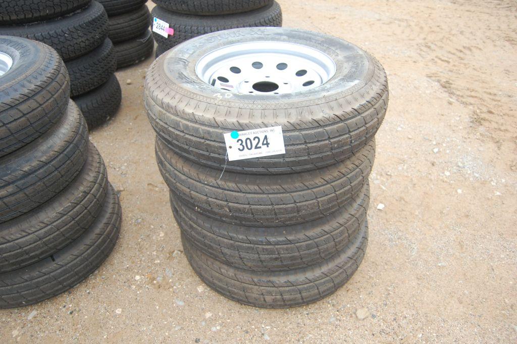 225/75R15 TIRES AND WHEELS 4 COUNT