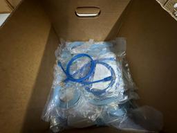 BOXES OF ASSORTED PATCH CORDS & DRAINAGE HOSES (YOUR BID X QTY = TOTAL $)