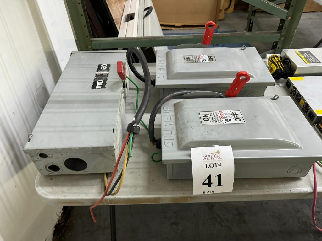 GE & SIEMENS BREAKER BOXES (YOUR BID X QTY = TOTAL $)